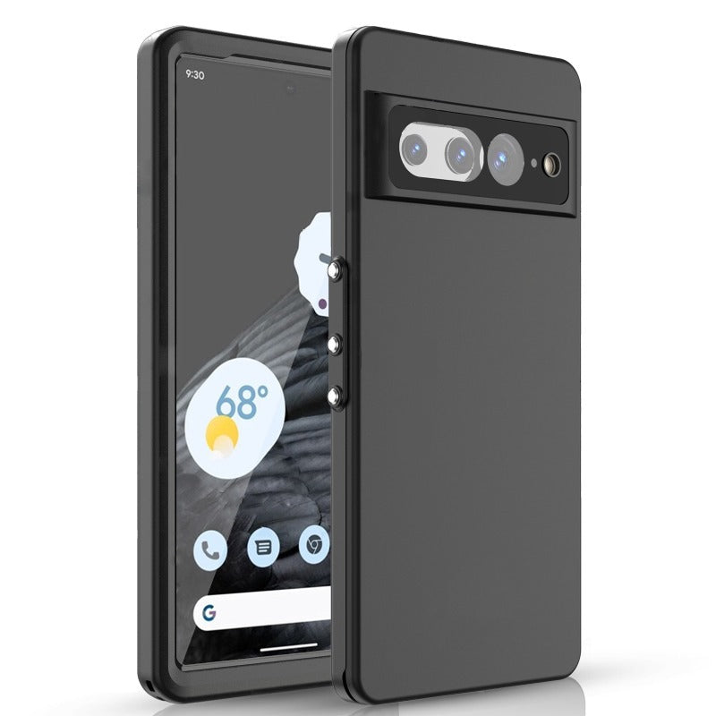 SEAHAI Cover Per Google Pixel 7 Pro - Custodia Robusta Con Airbag Antiurto - Silicone Morbido Viola Scuro