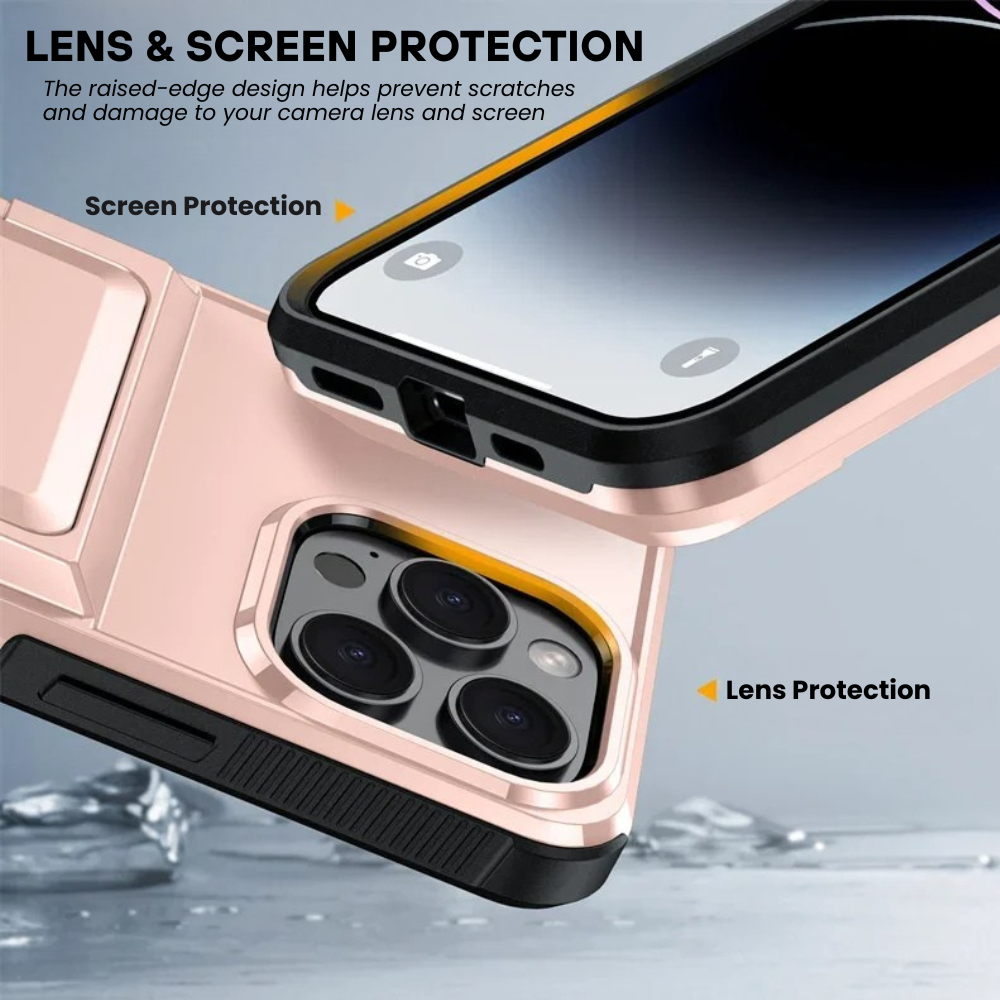 Nareus Shockproof iPhone Case With Card Holder- Astra Cases