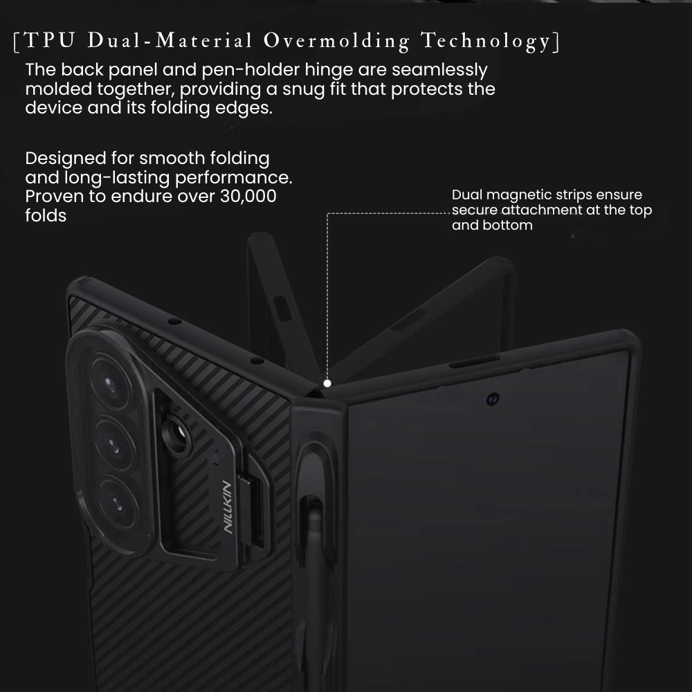 Parvus Shockproof Matte Case For Galaxy Z Fold 7 With S-Pen Holder - Astra Cases