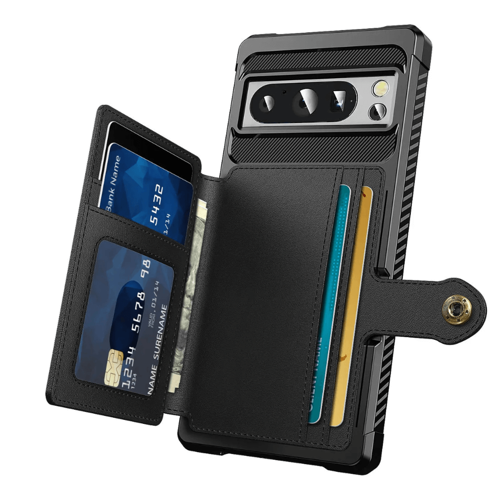 Abeo Shockproof Leather Wallet Case For Google Pixel - Astra Cases