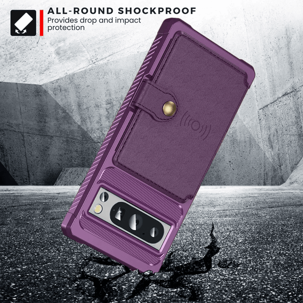Abeo Shockproof Leather Wallet Case For Google Pixel - Astra Cases