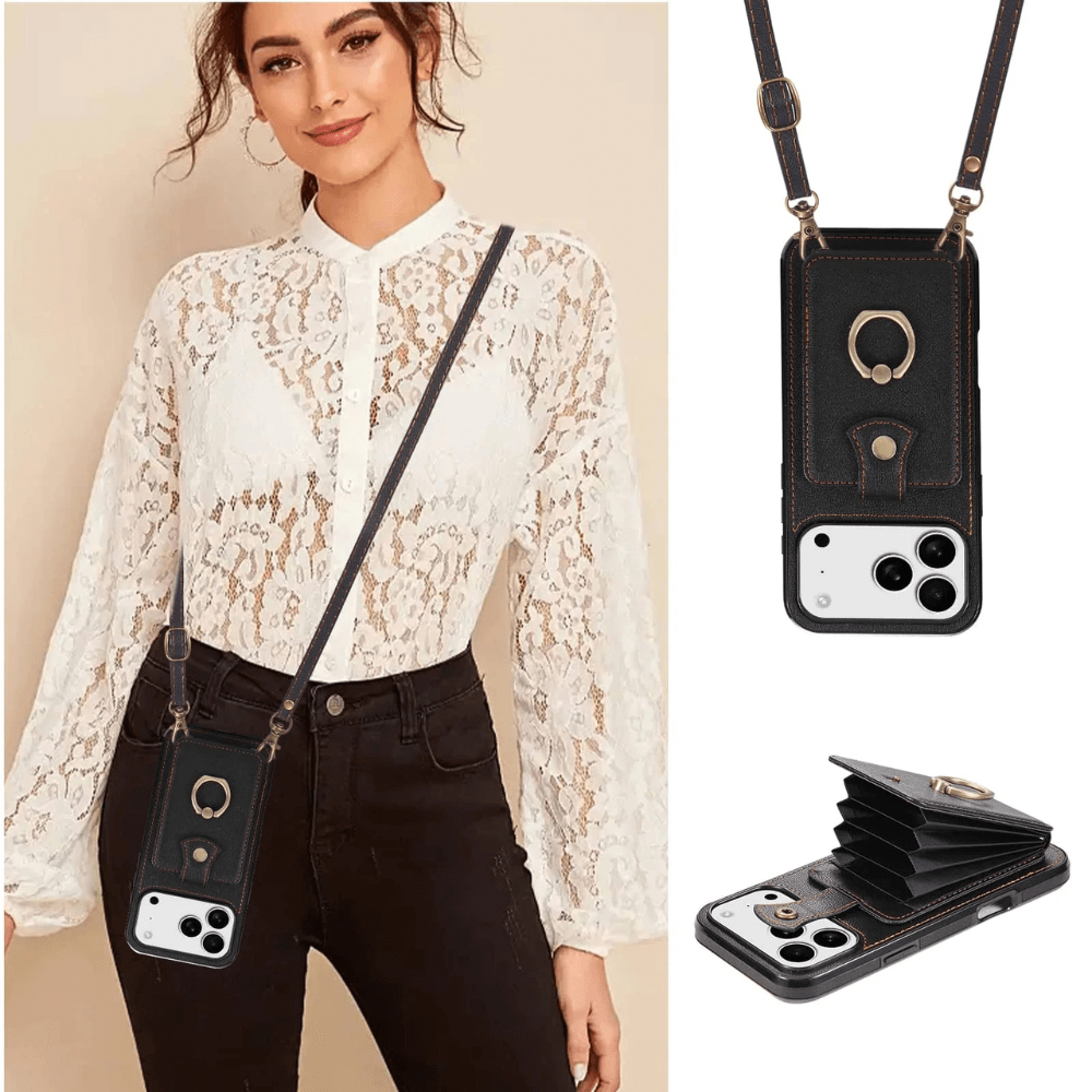 Sanus RFID Blocking Leather Wallet iPhone Case - Astra Cases