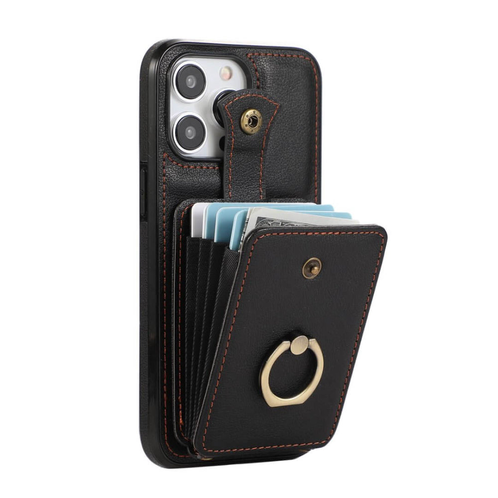 Sanus RFID Blocking Leather Wallet iPhone Case - Astra Cases