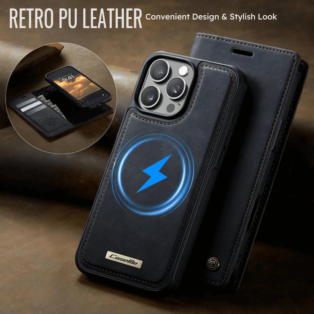 Quae Leather Flip MagSafe Wallet iPhone Case - Astra Cases