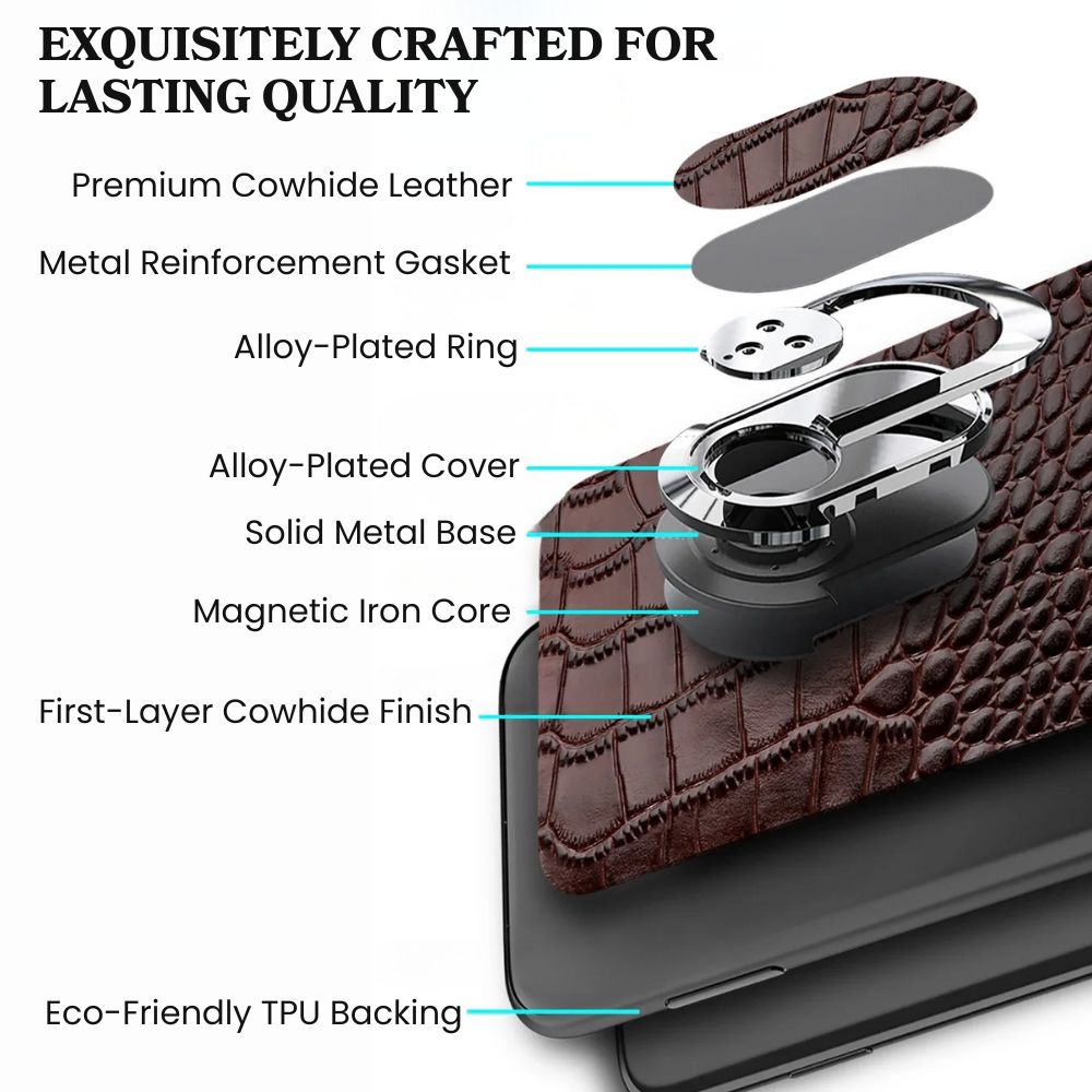 Acidus Leather Galaxy Case With Ring - Astra Cases