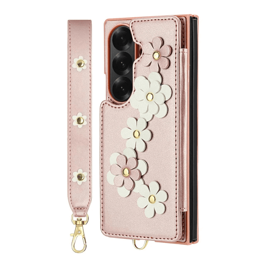 Privo Floral Design Detachable Wallet Case For Galaxy Z Fold - Astra Cases