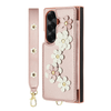 Privo Floral Design Detachable Wallet Case For Galaxy Z Fold - Astra Cases