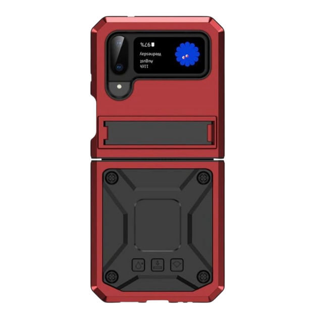 Galea Silicone Case for Samsung Galaxy Z Flip with Shockproof Thin Metal Bumper