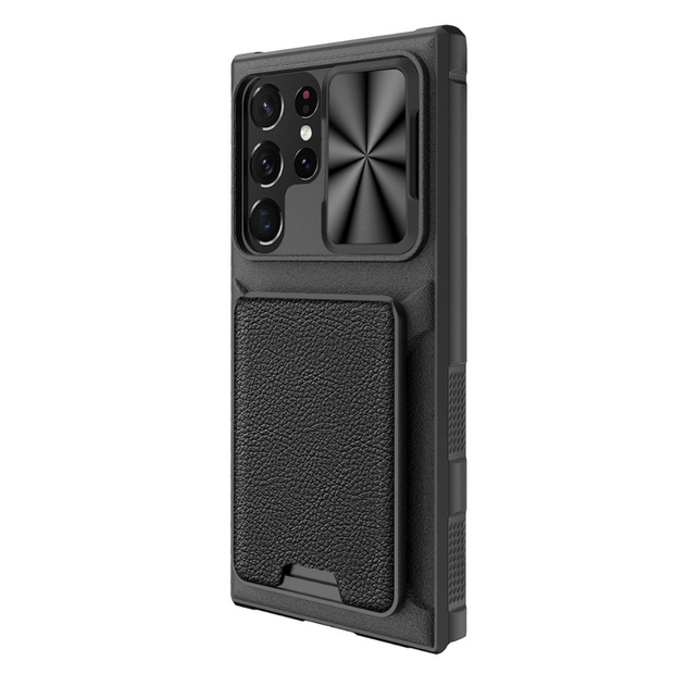 Fax Shockproof Wallet Case With Camera Cover For Galaxy S23 Series