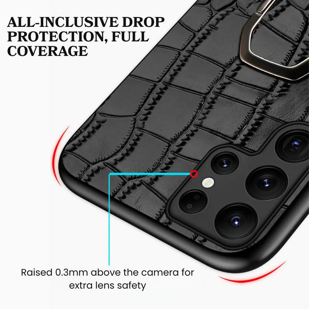 Acidus Leather Galaxy Case With Ring - Astra Cases