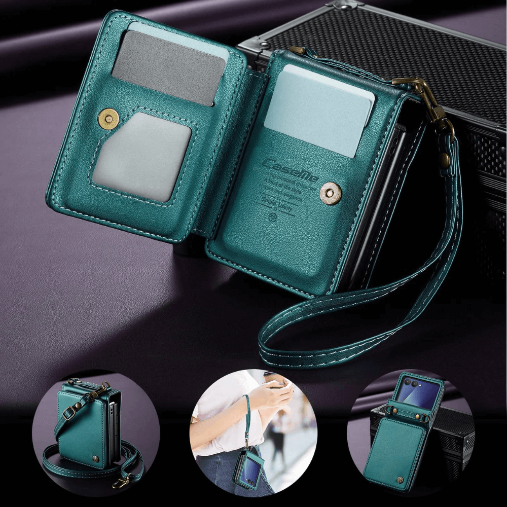 Pollen RFID Blocking Wallet Leather Case For Galaxy Z Flip 7 - Astra Cases