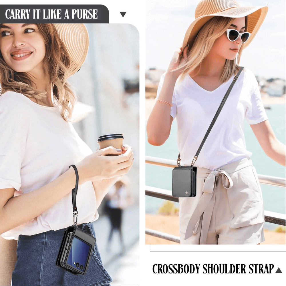 Pollen RFID Blocking Wallet Leather Case For Galaxy Z Flip 7 - Astra Cases