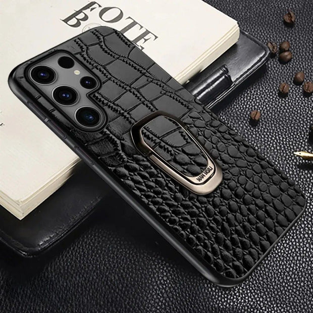 Acidus Leather Galaxy Case With Ring - Astra Cases