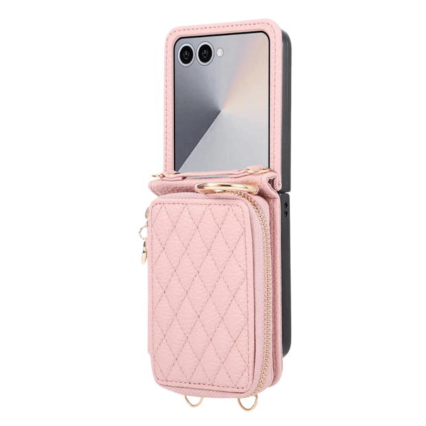 Taceo Crossbody Leather Wallet Case for Galaxy Z Flip - Astra Cases