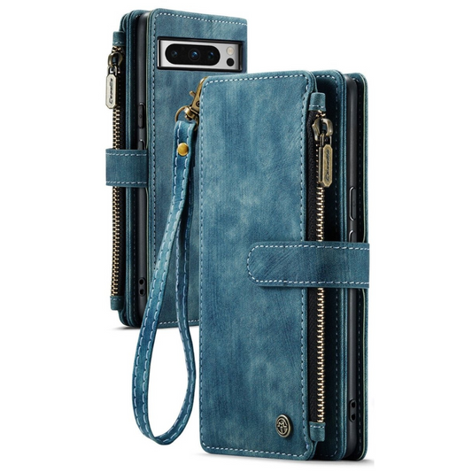 Cordis Leather Wallet Case For Google Pixel With Lanyard