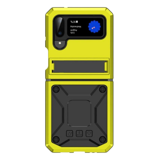 Galea Silicone Case for Samsung Galaxy Z Flip with Shockproof Thin Metal Bumper