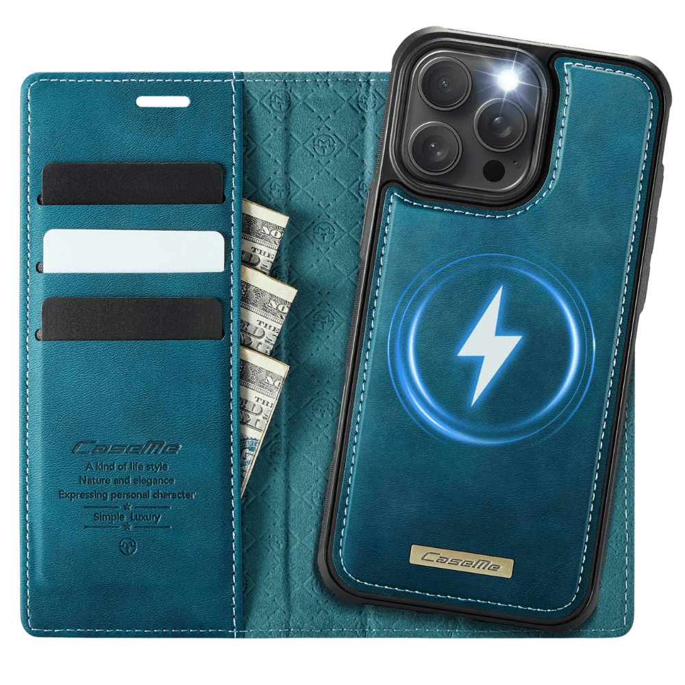 Quae Leather Flip MagSafe Wallet iPhone Case - Astra Cases