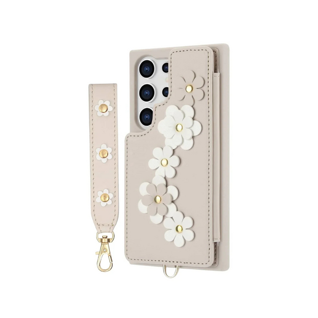 Verus Floral Design Detachable Wallet Galaxy Case