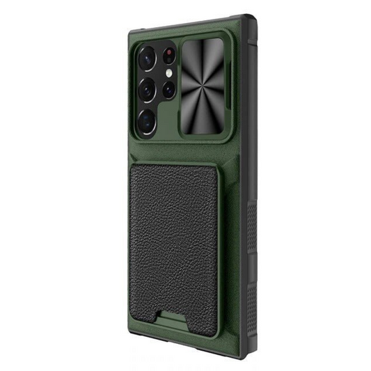 Fax Shockproof Wallet Case With Camera Cover For Galaxy S23 Series