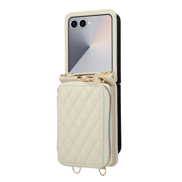 Taceo Crossbody Leather Wallet Case for Galaxy Z Flip - Astra Cases