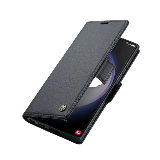 Pellis Vegan Leather Galaxy Case With Magnetic Card Slots