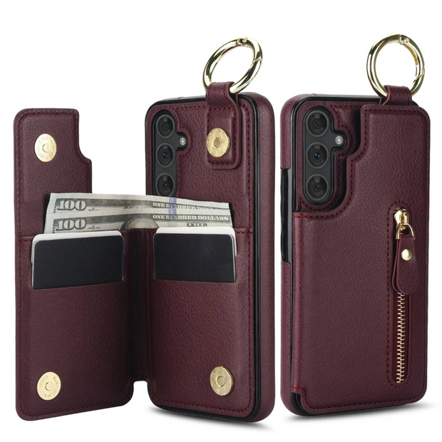 Degero Magnetic Wallet Leather Case For Galaxy A Series