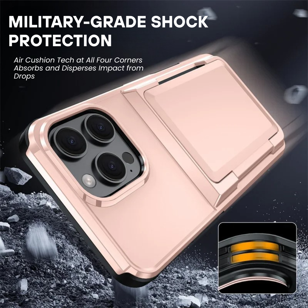 Nareus Shockproof iPhone Case With Card Holder- Astra Cases