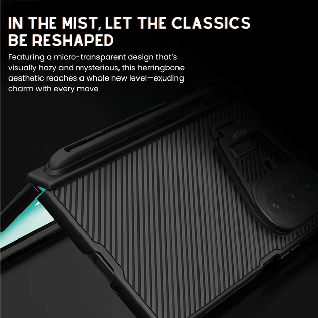 Parvus Shockproof Matte Case For Galaxy Z Fold 7 With S-Pen Holder - Astra Cases