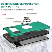 Pateo Shockproof Case For Google Pixel With Ring Holder - Astra Cases