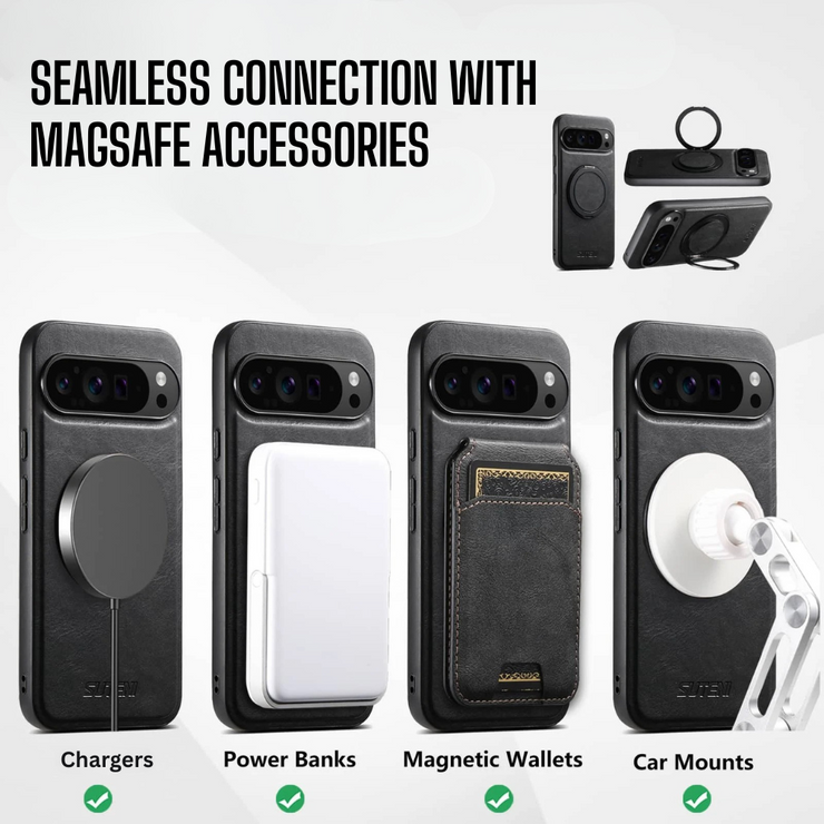 Callidus Leather Case With Built-in Kickstand For Google Pixel