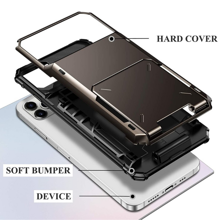 Orbit Shockproof iPhone Wallet Case For 14-16 Series