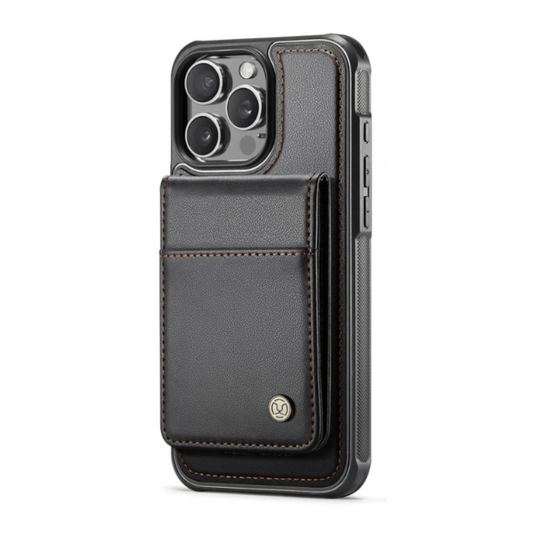 Perdo Magnetic Leather Wallet iPhone Case With Detachable Card Holder