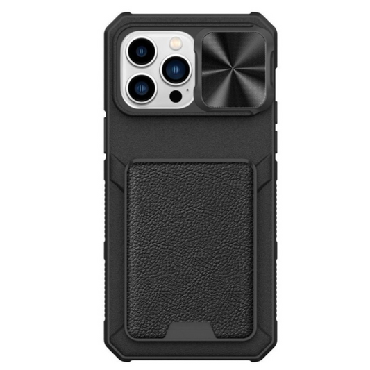 Vero Shockproof Wallet Case With Slide Camera Cover for iPhone 14 & 15 Series