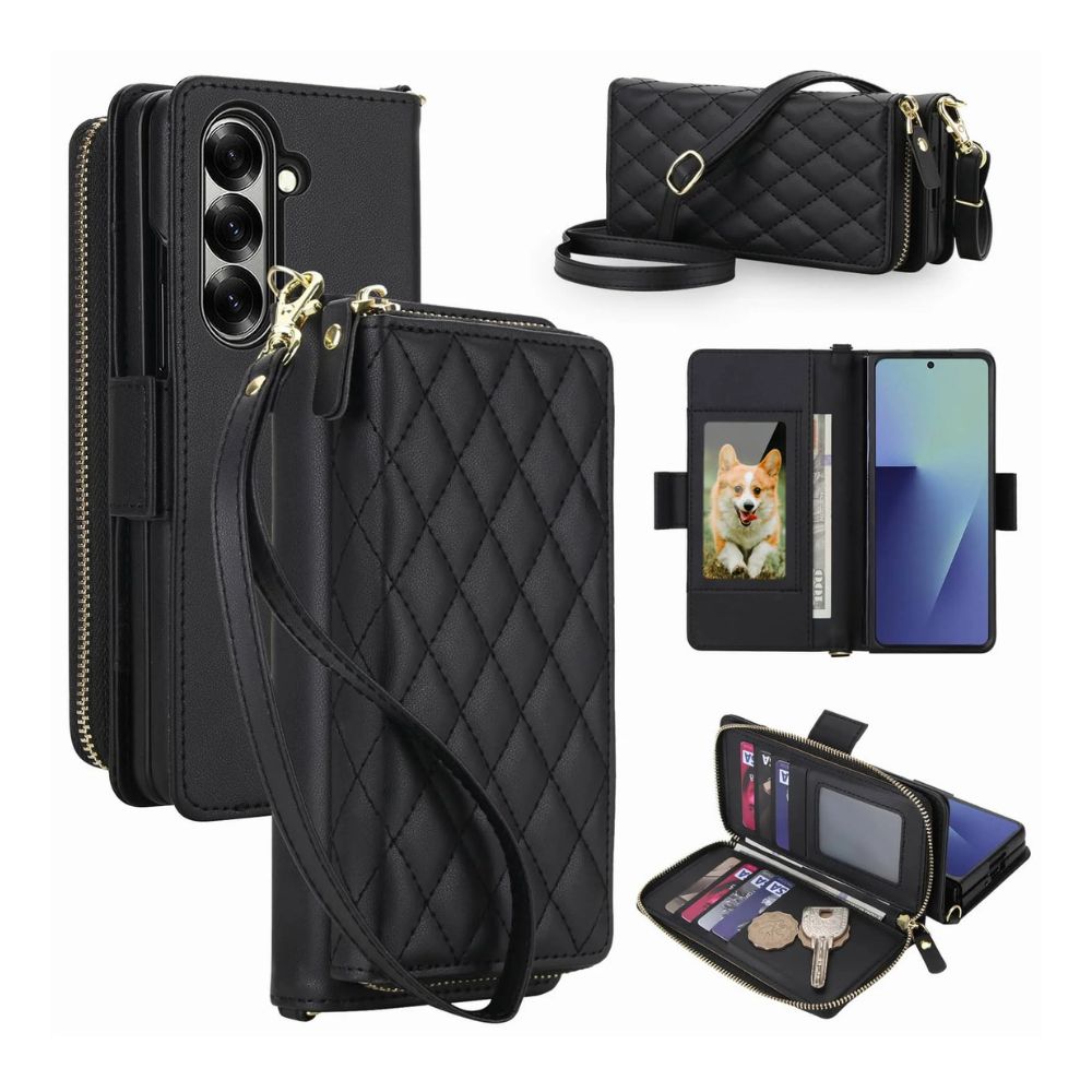 Aeternus Quilted Leather Wallet Case for Galaxy Z Fold - Astra Cases