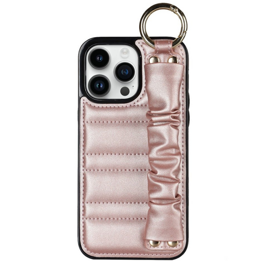 Alveus Leather iPhone Case With Metal Buckle and Pleated Wrist Strap