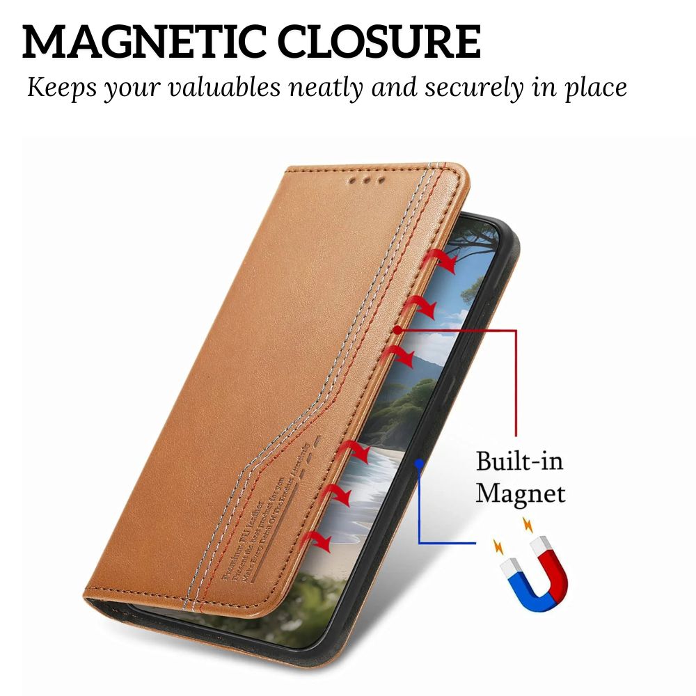 Ceno Leather Wallet Flip Case For Google Pixel - Astra Cases