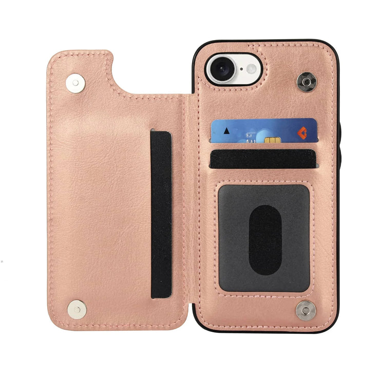 Vistor Leather Flip Wallet Case For iPhone 14-16 Series