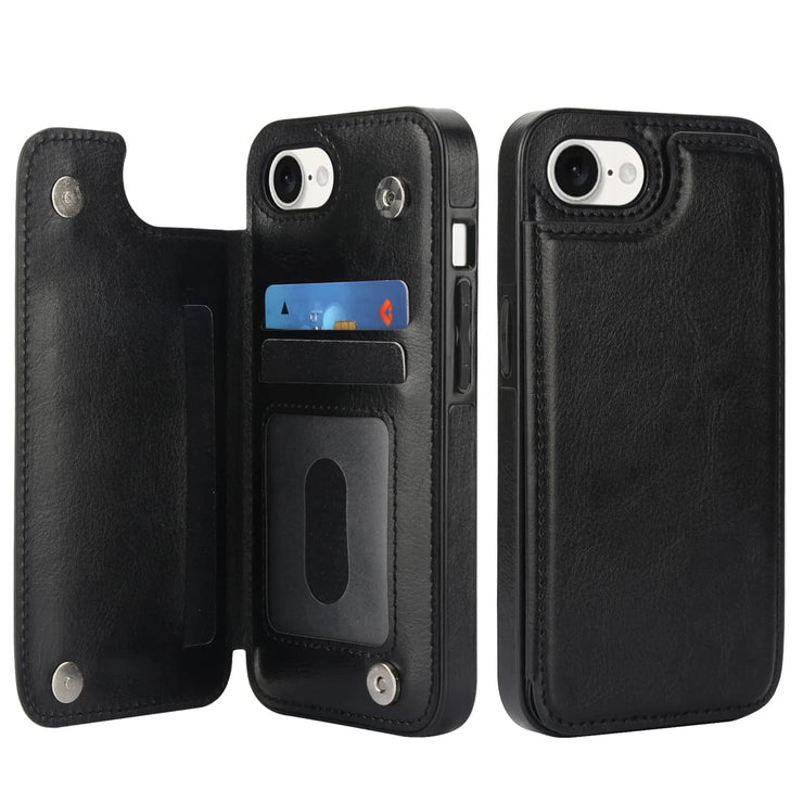 Vistor Leather Flip Wallet Case For iPhone 14-16 Series