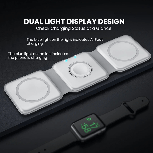 Genus 3-in-1 Foldable Magnetic Wireless Charger