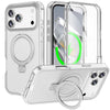 Dives Shockproof Matte iPhone Case With Screen Protector And Ring Holder