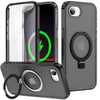 Dives Shockproof Matte iPhone Case With Screen Protector And Ring Holder