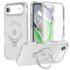 Dives Shockproof Matte iPhone Case With Screen Protector And Ring Holder