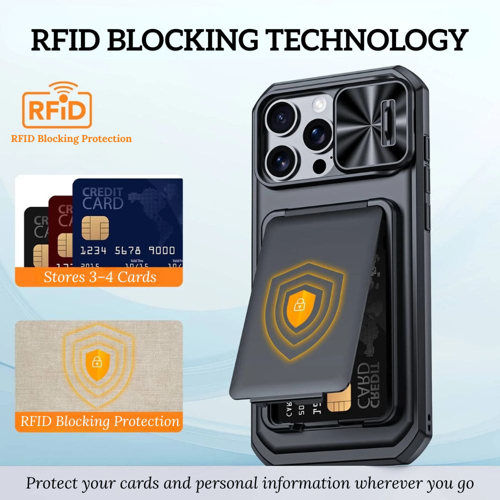 Invictor Slim Shockproof iPhone Case With Card Holder - Astra Cases