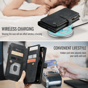 Saevio Magnetic Leather Wallet Case For Galaxy Note Series