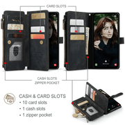 Saevio Magnetic Leather Wallet Case For Galaxy Note Series