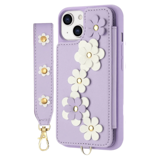 Venia Floral Design Detachable Wallet iPhone Case