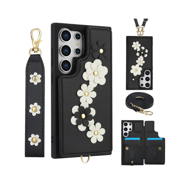 Verus Floral Design Detachable Wallet Galaxy Case - Astra Cases