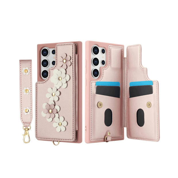 Verus Floral Design Detachable Wallet Galaxy Case - Astra Cases